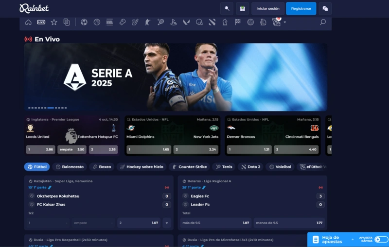 rainbet games page