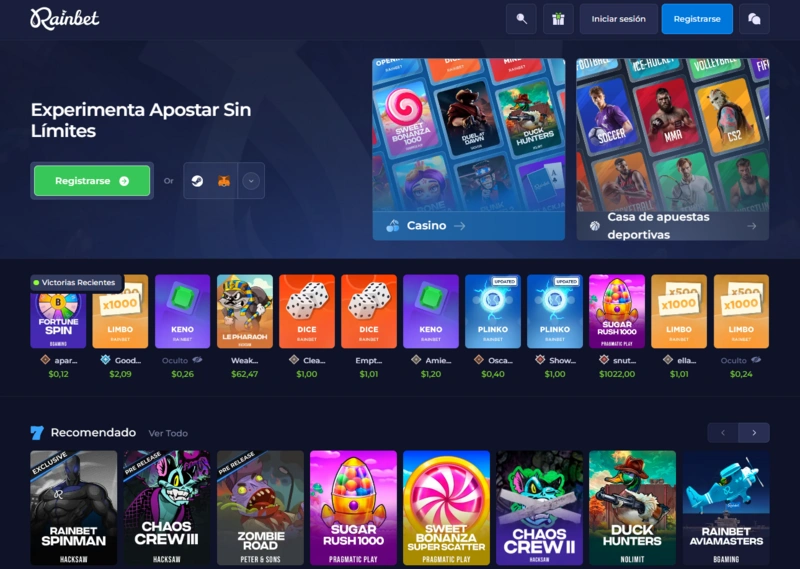 rainbet home page